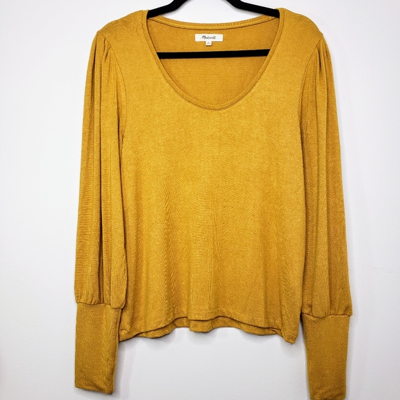 Madewell Havanna brushed scoop neck top - Picture 2 of 8